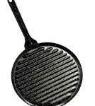 ASADOR ESMALTADA REDONDA 24 CM. MANGO METALICO