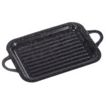 ASADOR PORCELANA ESMALTADA RECTANGULAR CON ASAS 24X31 CM