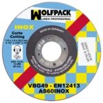 DISCO RADIAL CORTE ABRASIVO INOXIDABLE 115X1,0X22,2 MM.