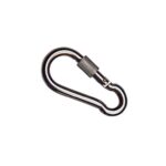 MOSQUETON BOMBERO CON SEGURO  8X  80 MM. ACERO GALVANIZADO
