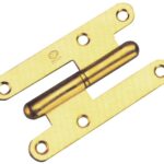 PERNIO PUERTA MADERA 9,5 CM. LATONADO DERECHA CANTO REDONDO