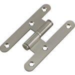 PERNIO PUERTA MADERA 10 CM. CROMADO DERECHA CANTO REDONDO
