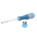 DESTORNILLADOR PORTAPUNTA 1/4" CON 6 PUNTAS