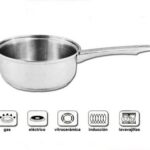 CAZO MANGO RECTO ACERO INOX 18/8 S/TAPA 16 X  7 CM. - 1,4 LITRO