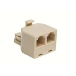 ADAPTADOR TRIPLE TELEFONO 2 HEMBRAS 1 MACHO