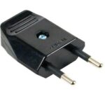 CLAVIJA BIPOLAR 4,0 MM. S/TT. NEGRA 10 A 250 V.
