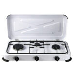 COCINA GAS BUTANO MALETA CON TAPA 3 FUEGO