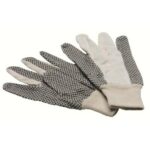 GUANTES ALGODON PUNTOS NEGROS 9"