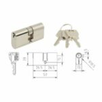 CILINDRO MCM OVAL SERRETE OVN 26,5X26,5 MM. R-10,5 NIQUEL