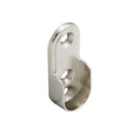 BARRA NIQUEL OVAL SOPORTE LATERAL 25 MM