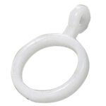 ANILLA PLASTICO DOBLE CORTINA BLANCA 20 MM INTERIOR