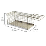 TAMPA RATAS JAULA METAL 21X10X10 CM.