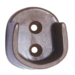 SOPORTE LATERAL BARRA OVALADA 19 MM. PLASTICO MARRON