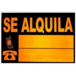 LETRERO SE ALQUILA PVC 500X350 MM.
