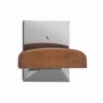COLGADOR PECHA INOX. GRANDE ADHESIVO  MARRON