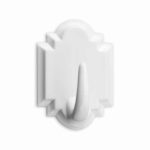 COLGADOR PECHA PLASTICO MINI ADHESIVO  BLANCO