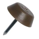 TACO MUEBLE CON PUNTA MARRON 17 MM.