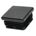 CONTERA PLASTICO CUADRADA NEGRO 18X18 MM.