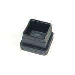 CONTERA PLASTICO CUADRADA NEGRO 16X16 MM.