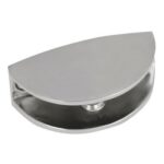 SOPORTE ESTANTE CRISTAL 1/2 LUNA CROMADO
